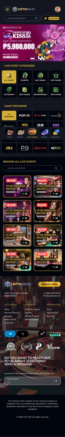 Lottogram - Live events